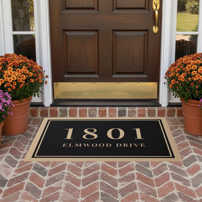 Simple Classic House Number & Address Doormat (Creator Uploaded)