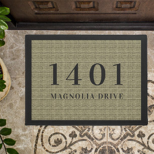 Simple Classic House Number & Address Doormat