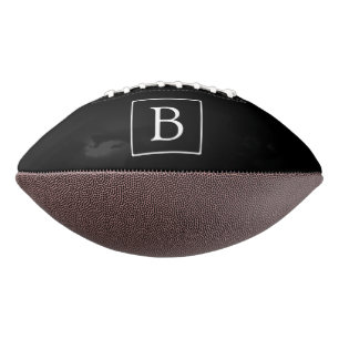 Simple Classic Monogram Black w/ White Text American Football