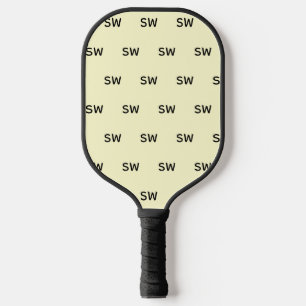 Simple Classic Monogram Design Pickleball Paddle