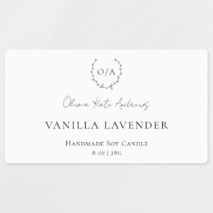 Simple Classic Monogram Wreath Elegant