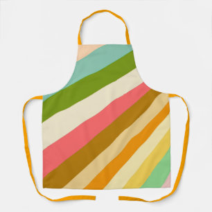 Simple Classic Multi Color Stripe Apron