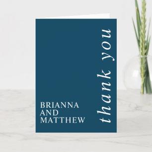 Simple Classic Navy and White Thank You