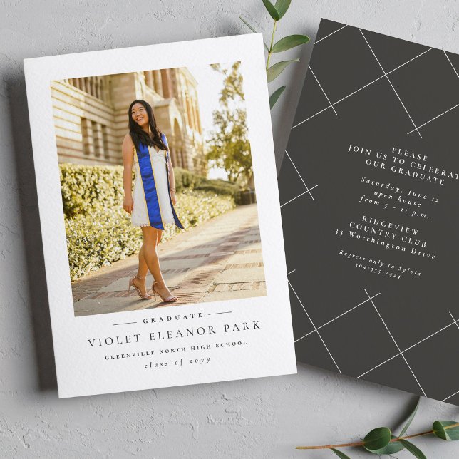 Simple classic photo graduation  invitation (Creator Uploaded)
