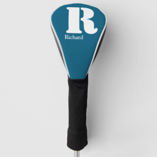 Simple Classic Professional Monogram and Name Golf Head Cover
