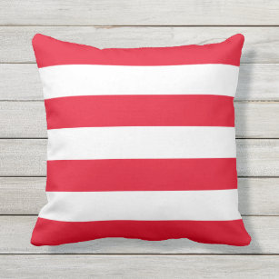 red striped throw pillows