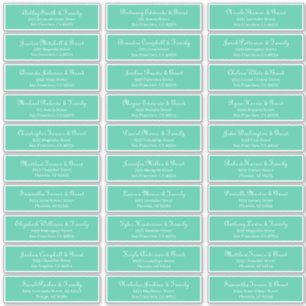 Simple Classic Script Wedding Guest Names Address