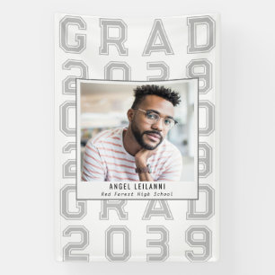 Simple Classic  Sport Grad Photo Senior Graduation Banner