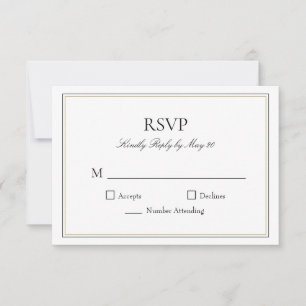 Simple Classic Typographic RSVP Response Card