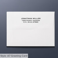 Simple Classic Typography Back Flap Return Address