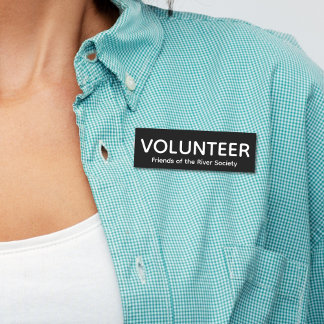 Simple Classic Volunteer Badge Name Tag