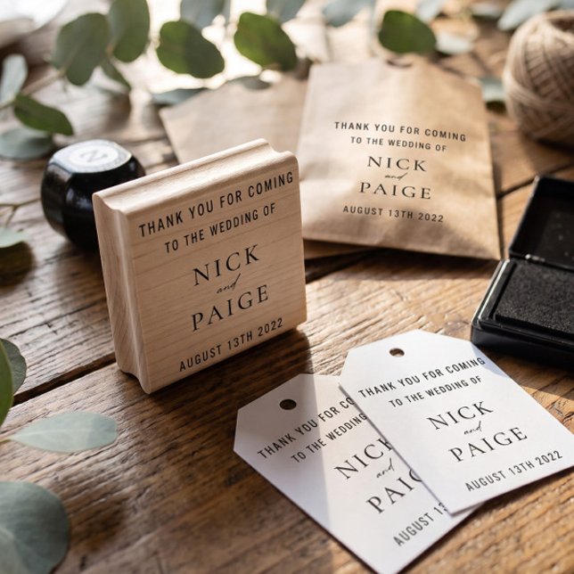 Simple Classic Wedding Favour Rubber Stamp (Creator Uploaded)