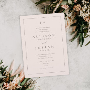 Simple Classic Wedding Invitation