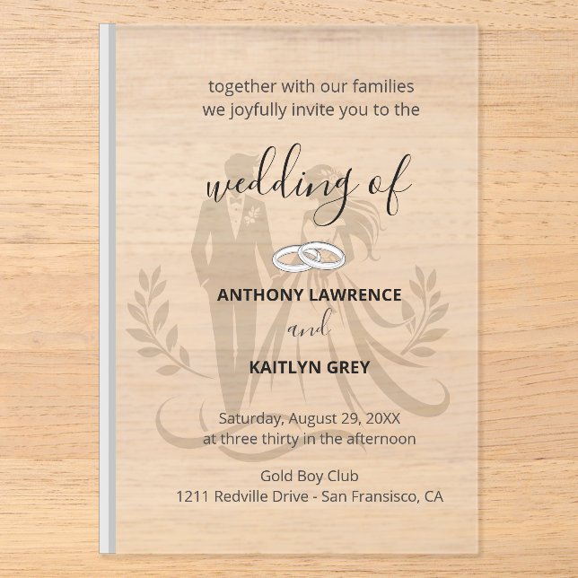 Simple Classic Wedding Invitation – Customisable (Front)