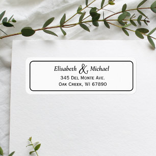 Simple Classic Wedding Return Address Label