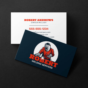 Simple Classic Welder Welding Metal Fabricator Business Card