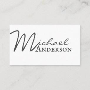 Simple classic white minimalist business card