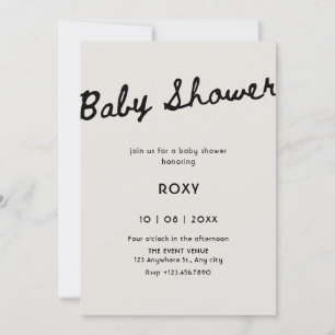 Simple classy baby shower invitation