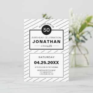 Simple Classy Birthday Invitation