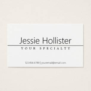 Simple Classy Black Text on White