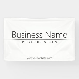 Simple Classy Black Text on White Banner