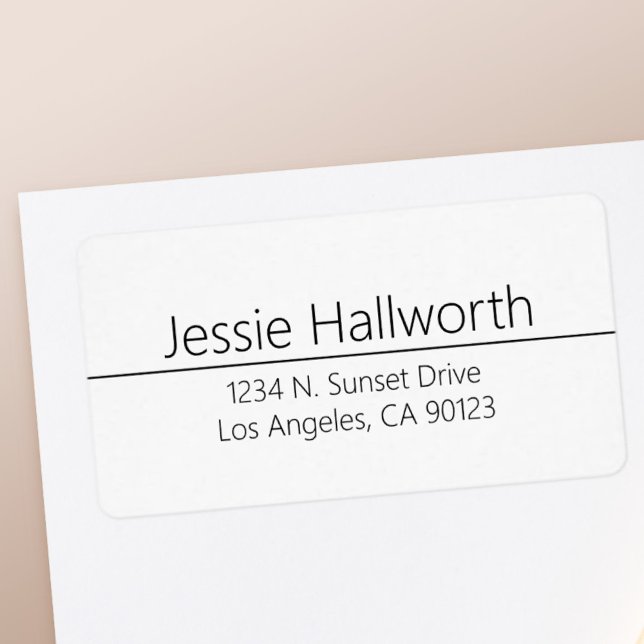 Simple Classy Black White Return Address Label (Creator Uploaded)