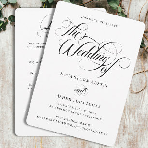 Simple Classy Elegant All In One QR Code Wedding Invitation