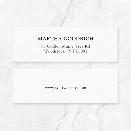 Simple Classy Elegant Typography 12 Mini Business Card