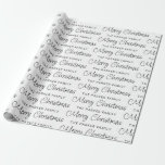 Simple Classy Family Name Merry Christmas Wrapping Paper<br><div class="desc">Simple Classy Family Name Merry Christmas Wrapping Paper.</div>