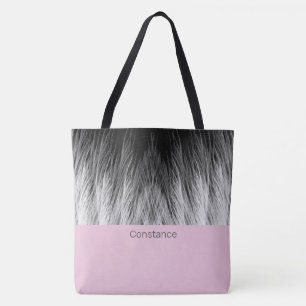 Simple Classy Feathers Monogrammed Tote Bag