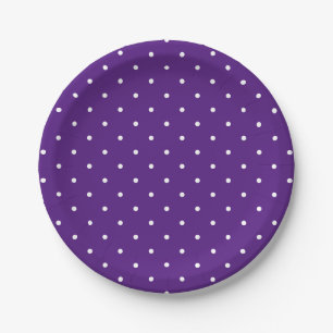 Simple & Classy White Spots on Purple Paper Plates