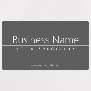 Simple Classy White Text on Grey Waterproof