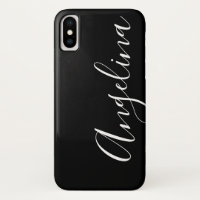 Simple Clean Black White Script Name