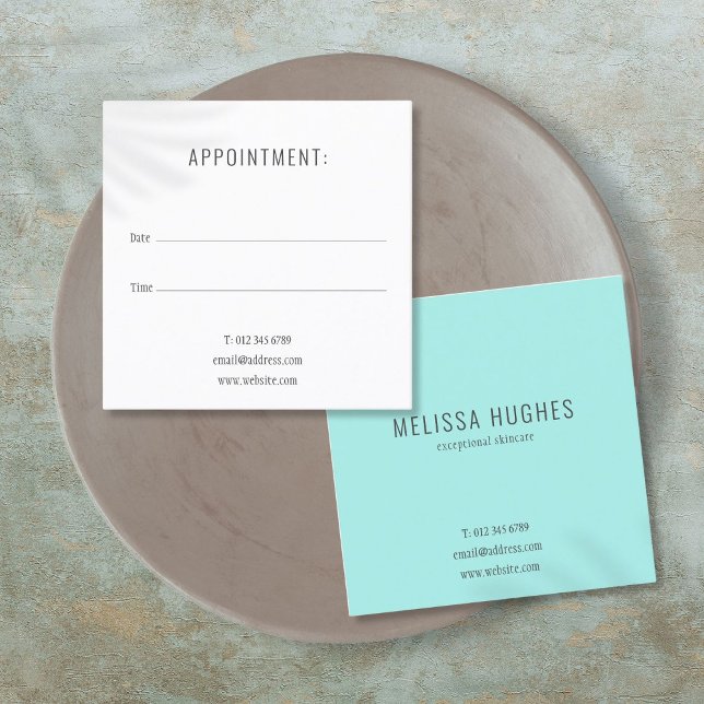 Simple Clean Business Square Appointment Card (Simple Clean Business Square Appointment Card)