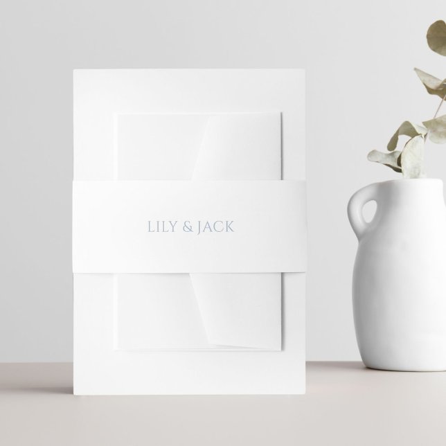 Simple Clean Chic White Hydrangea Wedding Invitation Belly Band (Creator Uploaded)