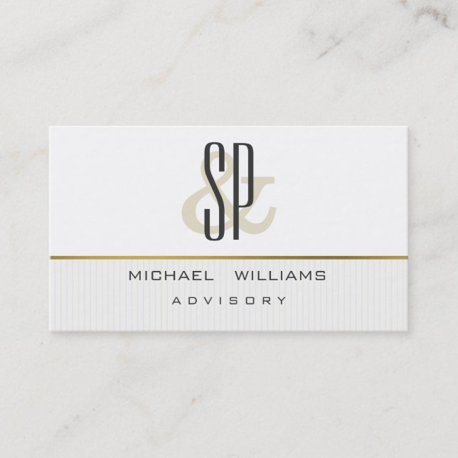 SIMPLE CLEAN CLEAN CLASSICAL LAWYER BUSINESS CARD (Front)