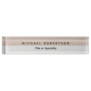 Simple Clean Elegant Modern Minimalist Desk Name Nameplate