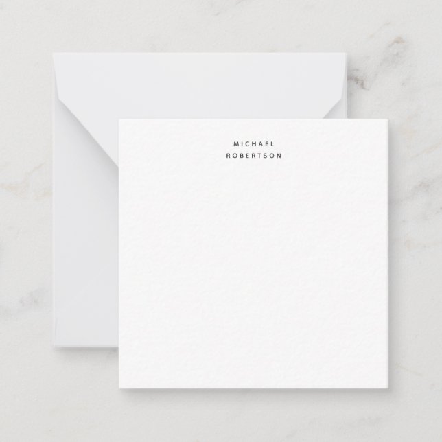 Simple Clean Elegant Modern Minimalist White Card (Front)