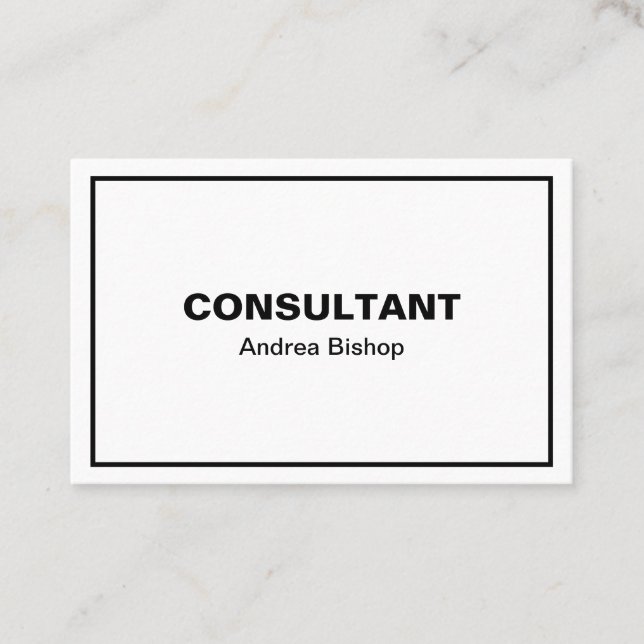 Simple Clean Frame Classic Business Card (Front)