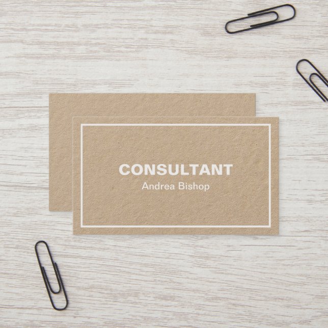 Simple Clean Frame Classic Business Card (Front/Back In Situ)