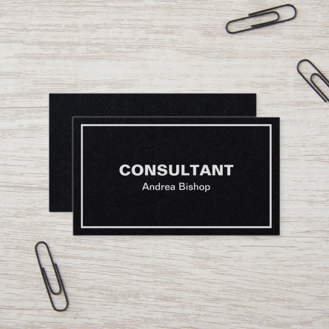 Simple Clean Frame Classic Business Card (Front/Back In Situ)