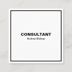Simple Clean Frame Classic Square Business Card
