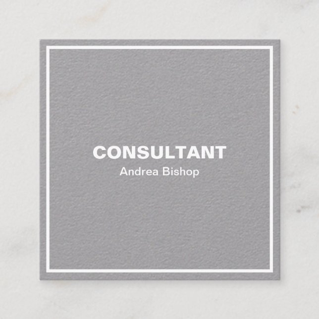 Simple Clean Frame Classic Square Business Card (Front)