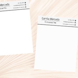 Simple Clean Grey White Executive Template Custom Letterhead