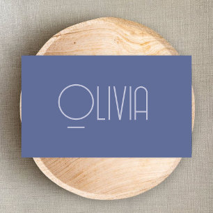 Simple Clean Minimal Pastel Blue Business Card