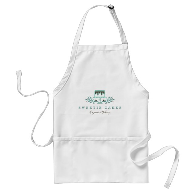 Simple, Clean & Minimal Style Bakery Cake Logo Standard Apron (Front)