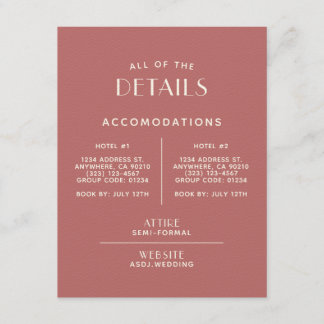 Simple + Clean Minimal Wedding Details Enclosure