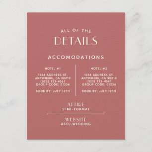 Simple + Clean Minimal Wedding Details Enclosure Card