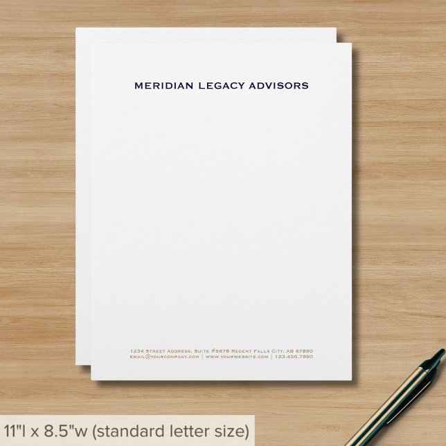 Simple Clean Minimalist Custom Letterhead (Creator Uploaded)
