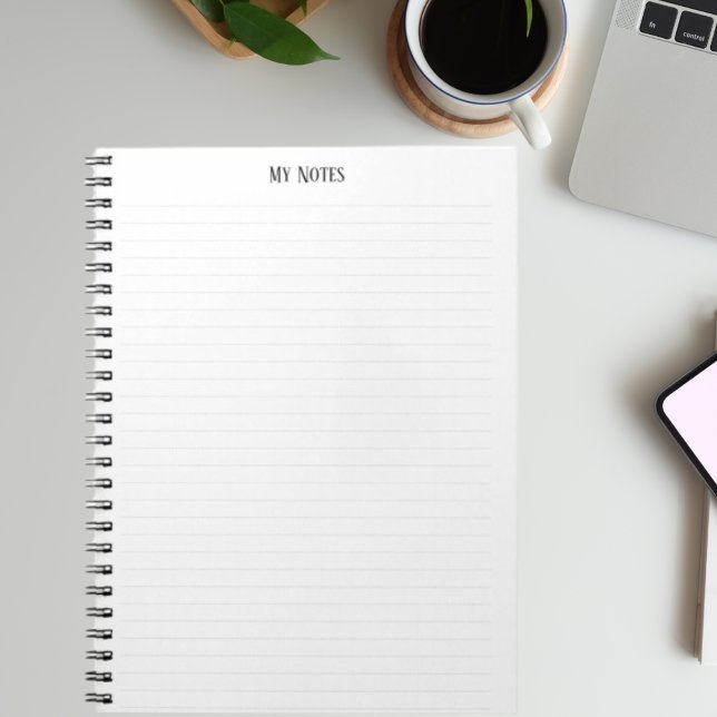 Simple Clean Minimalist Dotted Lines personalise Notebook (Creator Uploaded)